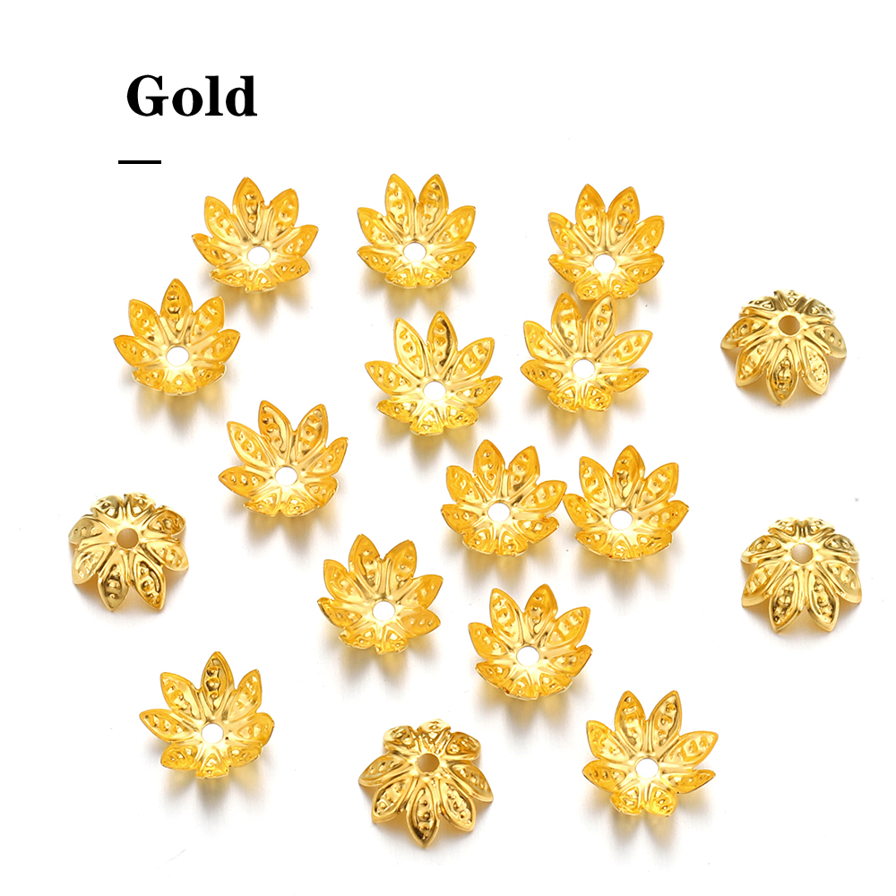 200Pcs 8-10มม.ดอกไม้ลูกปัดโลหะ - Supply Florist บทวิจารณ์และราคา