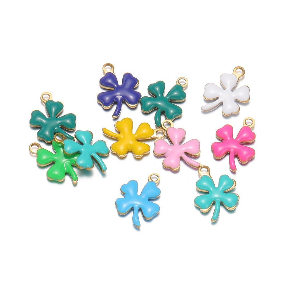 จี้รูปดอกโคลเวอร์เคลือบสแตนเลส - Supply Florist บทวิจารณ์และราคา
